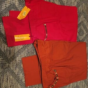 Ruby Rd. Vibrant Red Pants